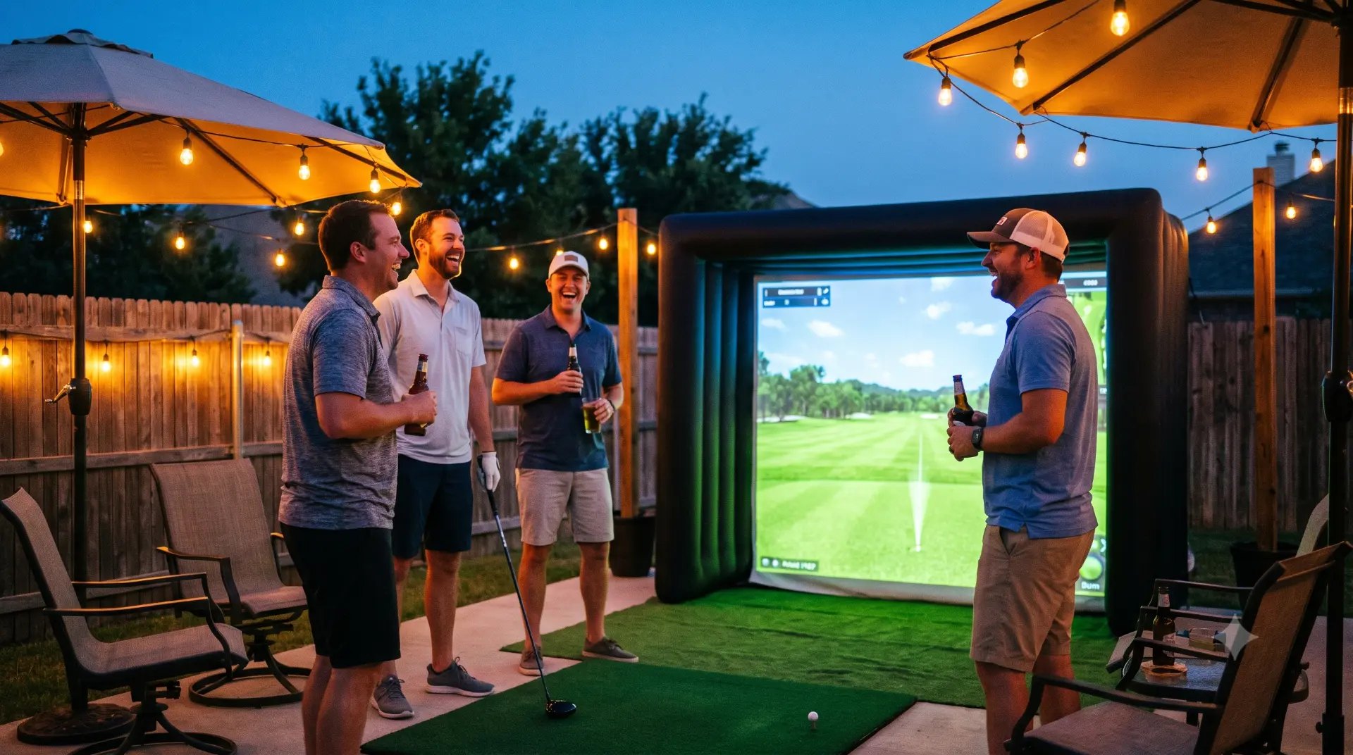 Guys' night closest-to-the-pin contest